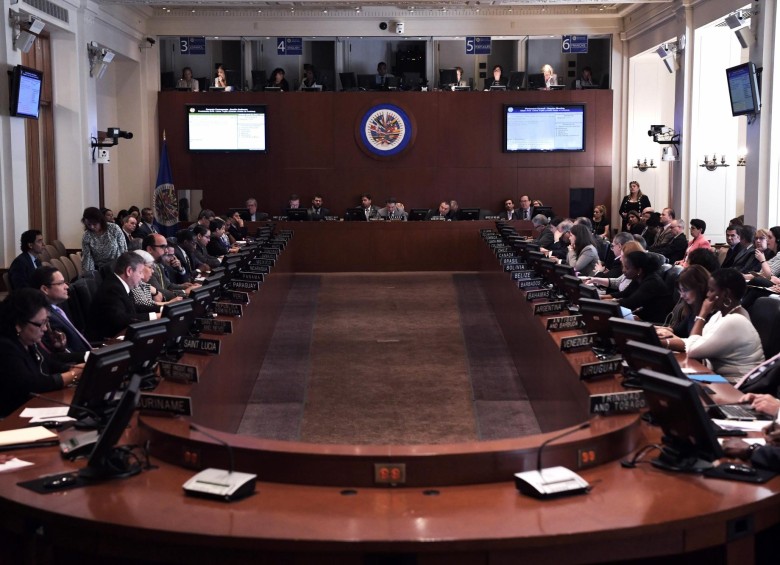 Pleno del Consejo Permanente de la Organización de Estados Americanos (OEA). FOTO: EFE