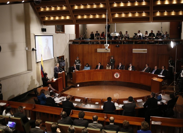 El 26 de mayo en la Corte Constitucional se cumplió la audiencia pública sobre el plebiscito para la paz. Foto colprensa