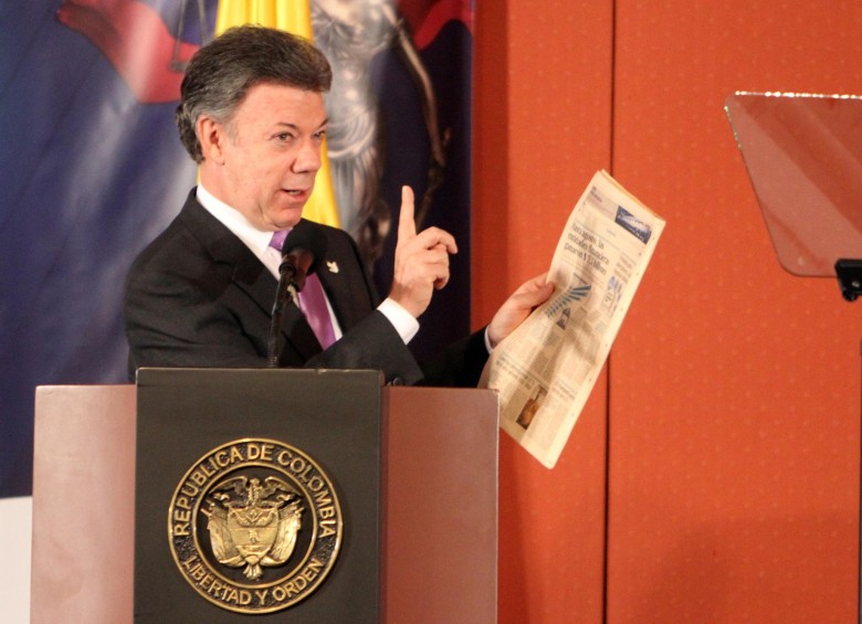 Juan Manuel Santos salió al paso de las críticas que derivó el informe de Amnistía Internacional. FOTO ARCHIVO