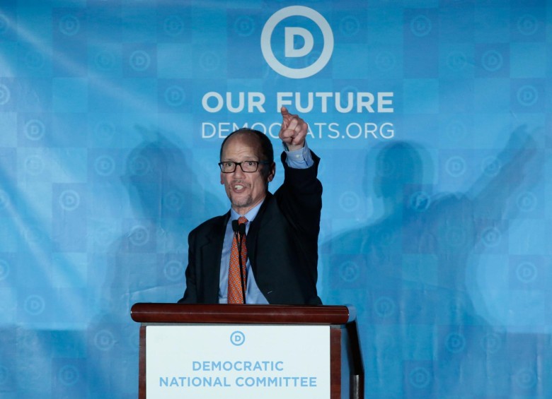Thomas Pérez hizo un llamado a la unidad entre los demócratas a pesar de que por vez consecutiva el sector reformista de Sanders se vio derrotado por el continuista de Hillary Clinton. FOTO reuters