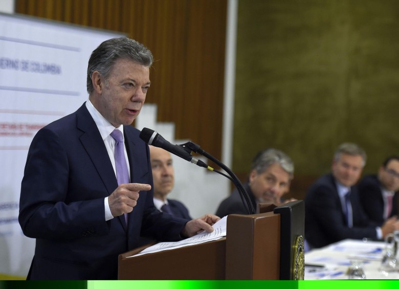 El presidente Juan Manuel Santos explicó cómo el Gobierno se esfuerza por proteger a los líderes sociales. FOTO: Cortesía Presidencia