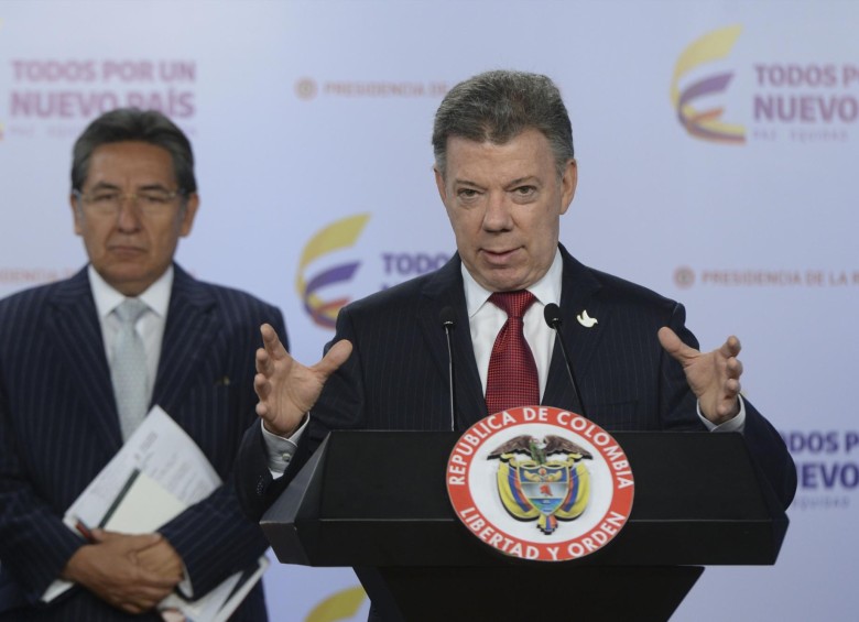 El presidente Juan Manuel Santos aseguró que la salida que se busca a la crisis del sector justicia no será “arrasar la institucionalidad”. FOTO COLPRENSA