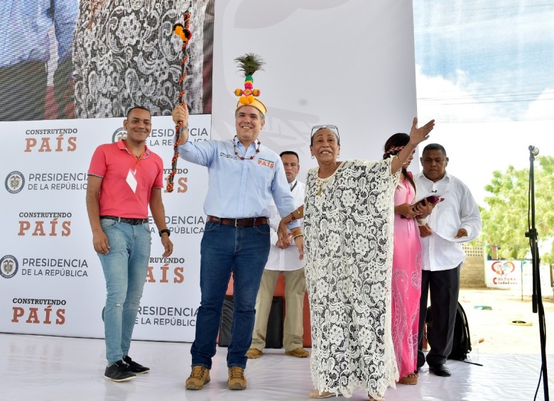 El sábado pasado el presidente Iván Duque realizó en Uribia, La Guajira, el 11° Taller Construyendo País. FOTO Colprensa