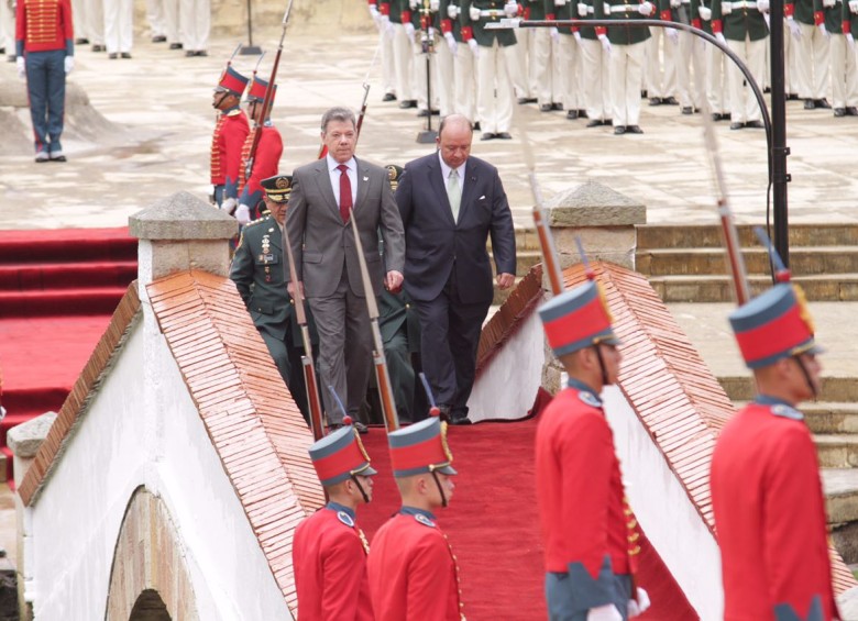 En la conmemoración de los 198 años de la Batalla de Boyacá, el presidente Santos hizo un nuevo llamado a la reconciliación. FOTO COLPRENSA