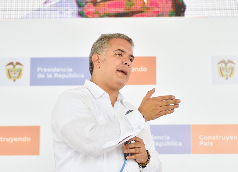 El presidente de la República, Iván Duque Márquez, durante el Taller Construyendo País. FOTO PRESIDENCIA