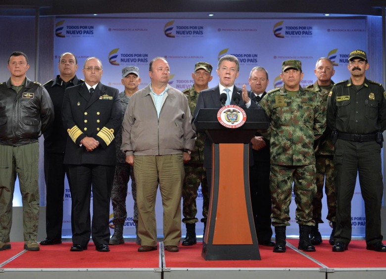 El presidente de la República, Juan Manuel Santos, anunció en la noche de este lunes algunos cambios en la cúpula militar entre los que están nuevos comandantes del Ejército, Armada y Fuerza Aérea. FOTO ARCHIVO