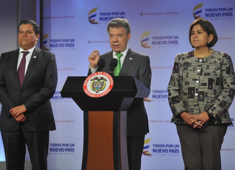 El presidente Juan Manuel Santos anunció al nuevo ministro de Minas, Gabriel Arce Zapata. FOTO Cortesía Presidencia