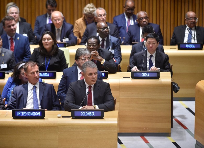 Iván Duque, en la asamblea de la ONU. FOTO Cortesía