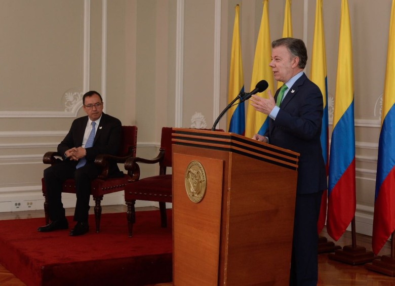 El presidente Santos acusó al CD de pedirle a EE.UU. que no ayude a Colombia. FOTO: Cortesía Presidencia