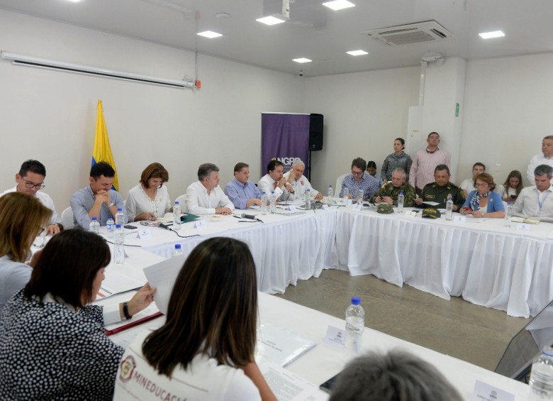 Reunión en Cúcuta sobre migrantes venezolanos. FOTO: Cortesía Presidencia