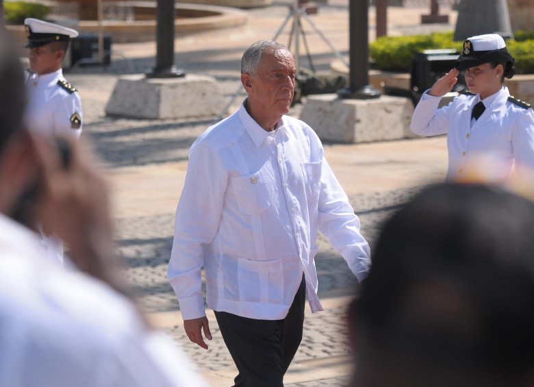 El presidente de Portugal, Rebelo de Sousa regresará hoy a su país tras estar tres días en Cartagena. FOTO Cortesía Presidencia