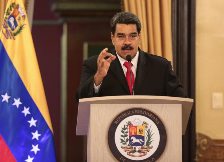 El presidente de Venezuela, Nicolás Maduro, durante su alocución. FOTO: Reuters