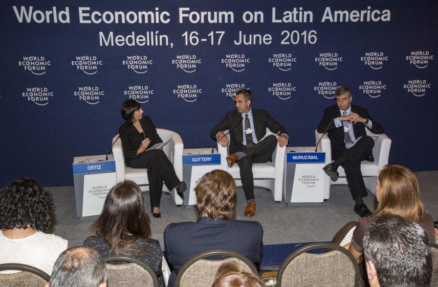 El Foro Económico Mundial, capítulo América Latina, se desarrolla entre el 16 y el 17 de junio en el hotel Intercontinental de Medellín. FOTO MANUEL SALDARRIAGA