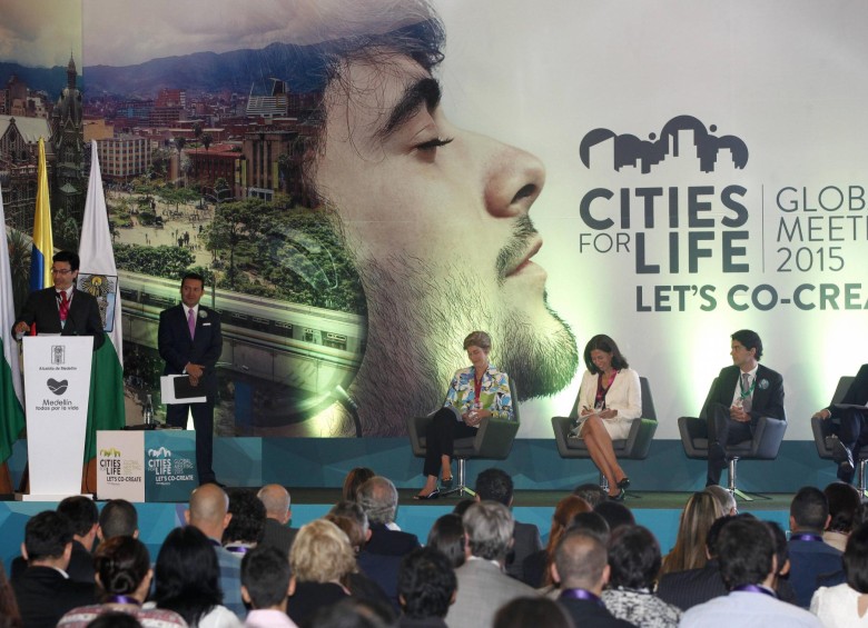 La instalación de Cities for Life estuvo a cargo de líderes como Carolina Barco, de Ciudades Emergentes del BID, y Juan C. Quintero, de Ruta N FOTO Manuel Saldarriaga