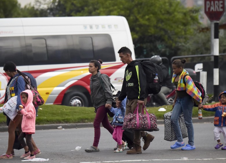 Inmigrantes venezolanos en Bogotá. Gran número de profesionales ha salido del vecino país. Foto AFP