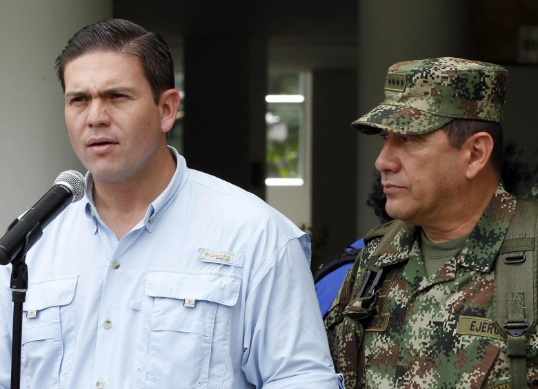El ministro de Defensa, Juan Carlos Pinzón, afirmó que las operaciones no pararán hasta liberar a los secuestrados. FOTO JAIME PÉREZ