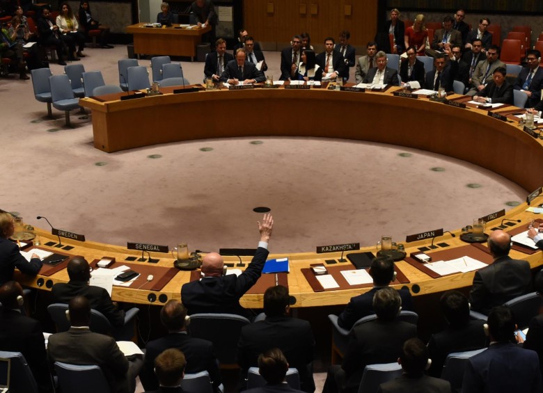 Rusia ejerció el veto cuando los miembros del Consejo de Seguridad de ONU votaban para mantener la investigación por los ataques químicos contra la población. FOTO AFP