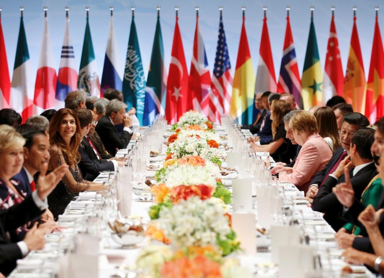 Los líderes de las 20 potencias y países emergentes que conforman el bloque tuvieron un almuerzo. 
