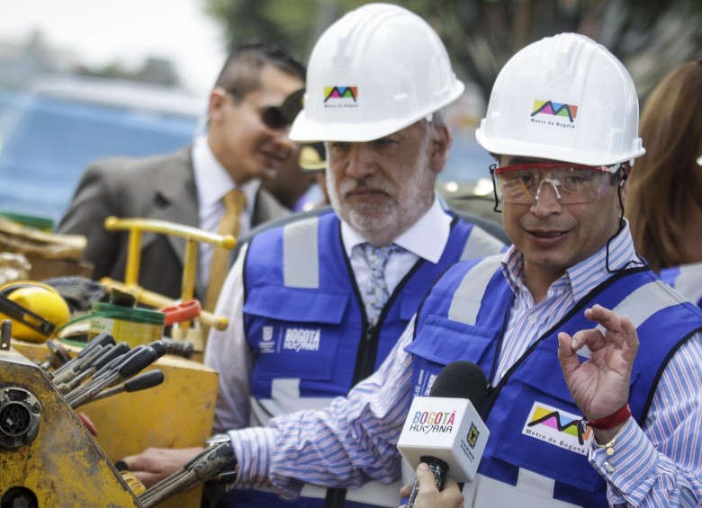 Gustavo Petro, anunció que dentro de seis semanas iniciará el proceso para adjudicar las obras de la primera línea del metro para Bogotá y de la cinco primeras del tranvía. FOTO COLPRENSA