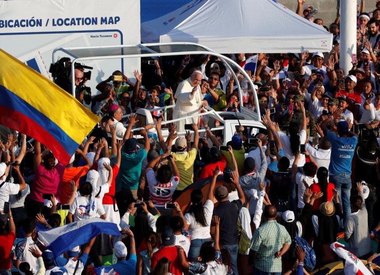 El papa Francisco encabezó la misa de cierre de la Jornada Mundial de la Juventud (JMJ), en Ciudad de Panamá. Foto: EFE.