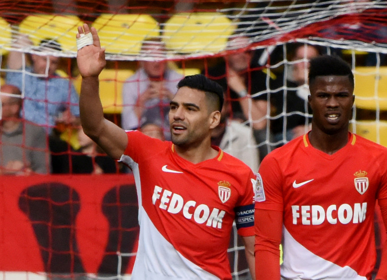 El delantero colombiano Radamel Falcao García marcó con el Mónaco, en la victoria 2-1 ante Nantes. FOTO REUTERS