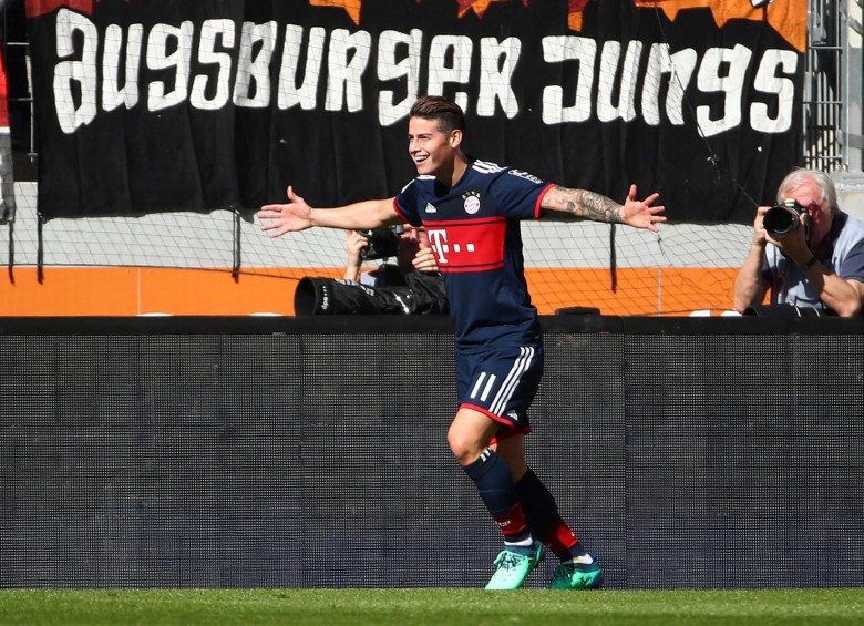 James marcó gol, el segundo y salió campeón con el Bayern de Munich. FOTO REUTERS