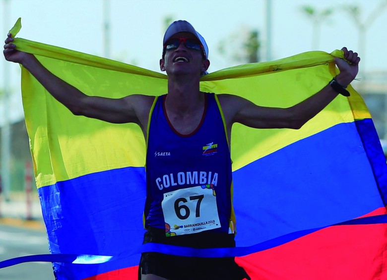 Con la presea de Suárez en maratón, Colombia aseguró el título en atletismo. See impuso sobre el mexicano Daniel Vargas y el Guatemalteco Williams Julajuj. FOTO AFP