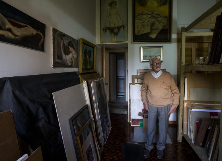 Jorge Cárdenas fue pintor, grabador y dibujante. Nació en Santa Rosa de Osos en 1931 y murió en Medellín en 2018. Foto Jaime Pérez Munévar