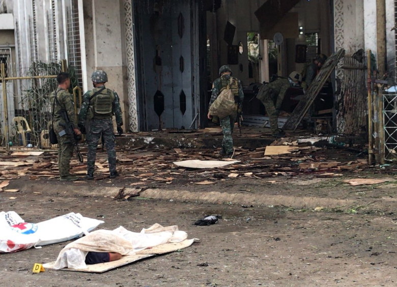 El grupo Estado Islámico reivindicó el atentado en Joló, una isla del sur de Filipinas. Foto: EFE.