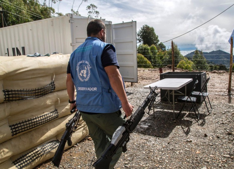 En los contenedores de la ONU están las armas de las Farc. FOTO: Colprensa