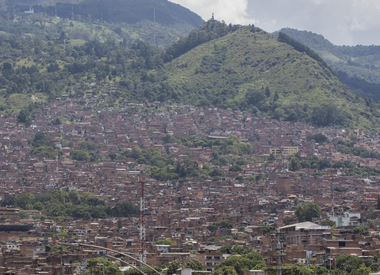 Panorámica de la zona de influencia de este proyecto en el noroccidente de Medellín. FOTO ARCHIVO
