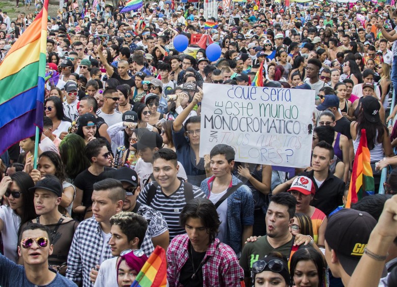 Marcha del orgullo gay en Medellín. FOTO ROBINSON SÁENZ