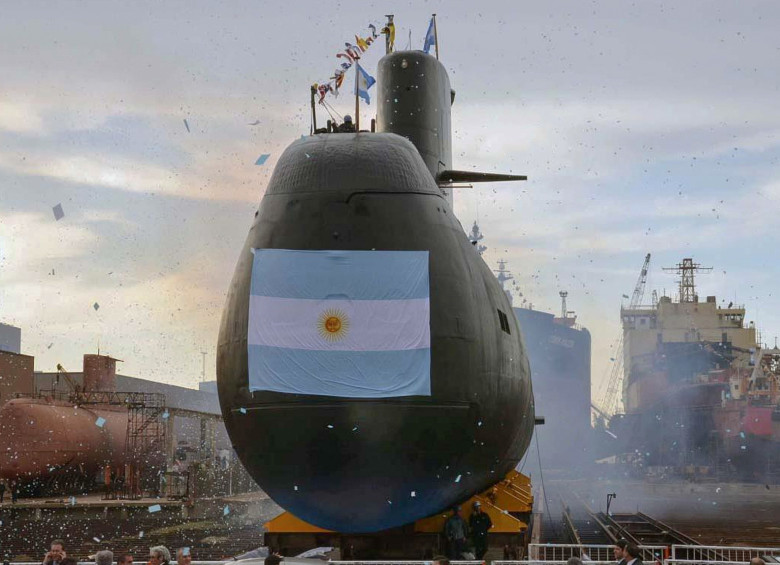 Este es el ARA San Juan, el submarino perdido en el Golfo San Jorge. FOTO AFP