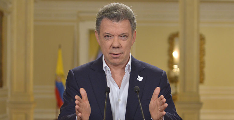 Juan Manuel Santos en alocución presidencial se refirió al descescalamiento del conflicto. Foto Cortesía Presidencia