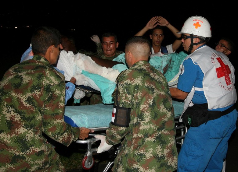 Los militares heridos fueron evacuados a centros asistenciales. FOTO ARCHIVO DONALDO ZULUAGA