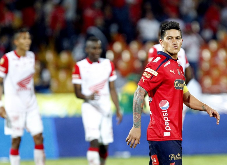 Germán Cano marcó su décimo sexto gol y está cerca de su segundo Botín de Oro en Colombia. FOTO JAIME PÉREZ