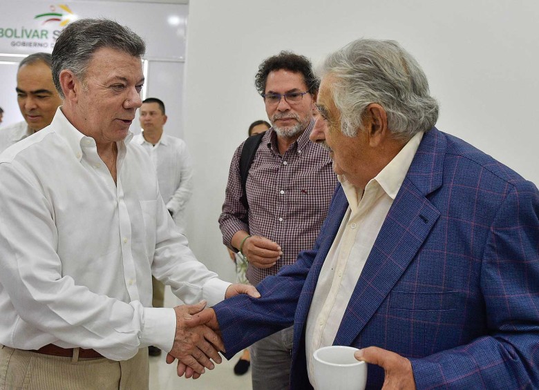 Con Pepe Mujica y Felipe González inició el balance del primer año del Acuerdo de Paz con las Farc. FOTO: Cortesía Presidencia