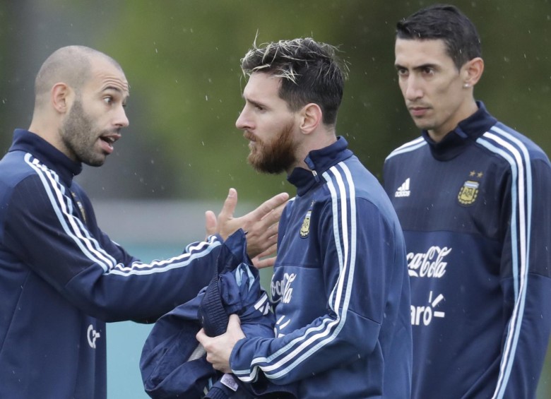 Mascherano, Messi y Di María serán titulares con Argentina frente a Colombia. FOTO: AP