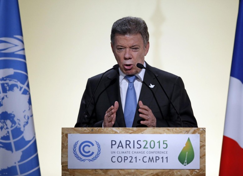El presidente Juan Manuel Santos reiteró este lunes el compromiso de Colombia de reducir las emisiones de gases de efecto invernadero en un 20 por ciento, con relación a las emisiones proyectadas para el año 2030. FOTO REUTERS