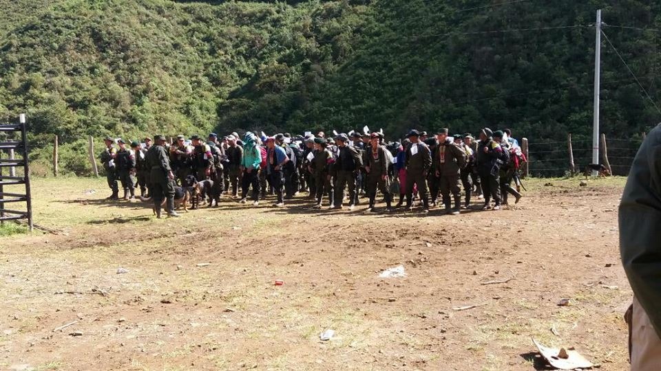 A la zona de concentración de Santa Lucía, en Ituango, ya comenzaron a llegar los guerrilleros. FOTO CORTESÍA