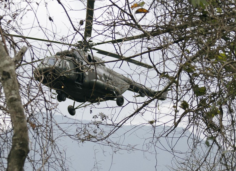 Helicóptero mi-17, similar al el accidente que mató a 17 militares. FOTO ARCHIVO