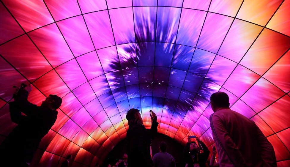 Túnel de televisores LG OLED. FOTO Reuters