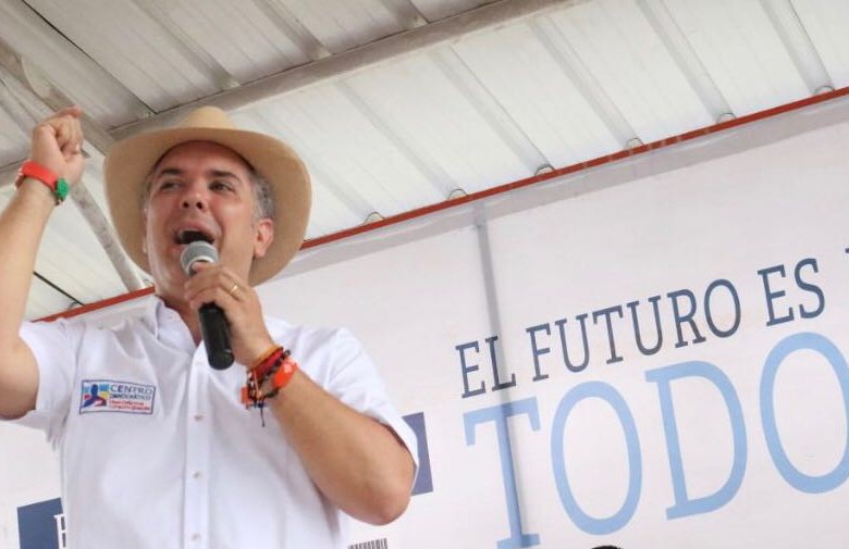El candidato del Centro Democrático, Iván Duque. Foto: Cortesía Campaña. 