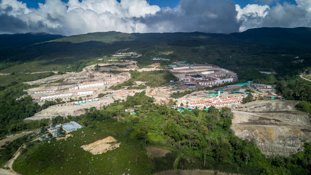 El nuevo Gramalote está ubicado en la vereda Miraflores, a unos 20 minutos del antiguos casco urbano. FOTO: Fondo Adaptación