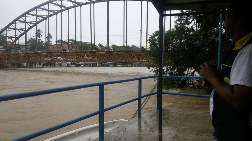 El nivel de los ríos sigue subiendo. Foto Cortesía Alcaldía de Itsmina