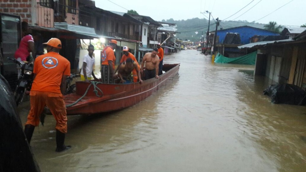 Organismos de atención de desastres prestan asistencia a los afectados. Foto Cortesía Alcaldía de Itsmina