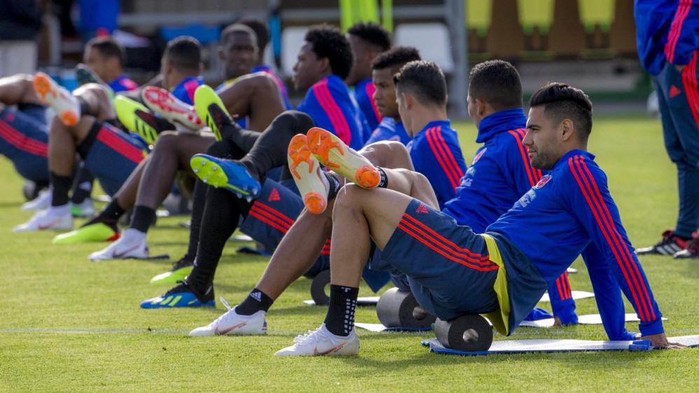Con los 23 jugadores a tope, la selección Colombia se prepara para su debut mundialista en Rusia. Juan Antonio Sánchez, enviado especial.