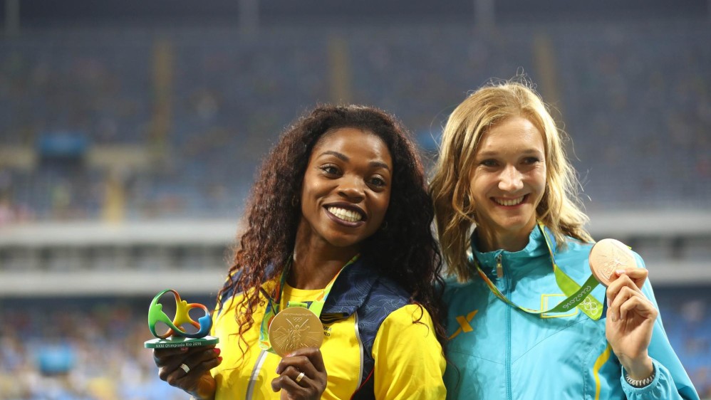 Caterine Ibargüen logró imponerse sobre sus rivales con una marca de 15,17. FOTO Reuters