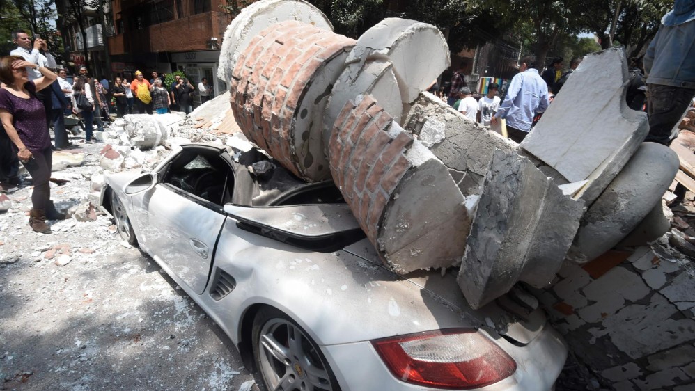 Un terremoto de magnitud 7,1 sacudió el centro de México y afectó importantes edificios. FOTO AFP
