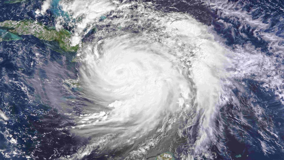 Este es el huracán Matthew a su paso por Cuba, visto desde el satélite de la Nasa. 